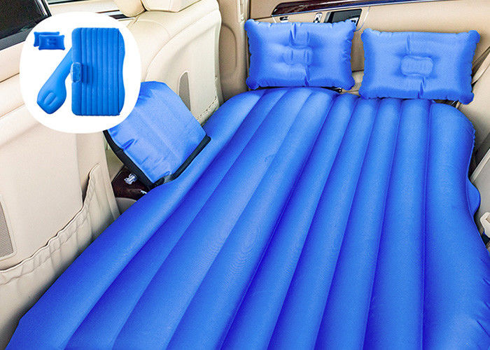 Голубой раздувной тюфяк беременности воздушного матраса, раздувная кровать автомобиля для заднего сидения поставщик